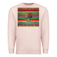 Pale Pink serape leopard mexican Premium Sweatshirt - Jasminsmagicworld