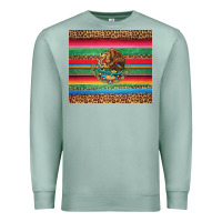 Seafoam serape leopard mexican Premium Sweatshirt - Jasminsmagicworld