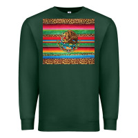 Sports Green serape leopard mexican Premium Sweatshirt - Jasminsmagicworld