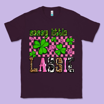 St. Patrick's Day Sassy Little Lassie Classic Tee Designed By Oliviacreatesart