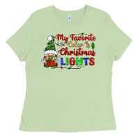 Matcha my favorite color is christmas lights Ladies Tee - BundleAndBundleShop