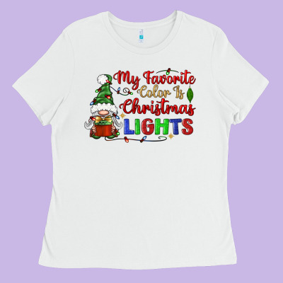 My Favorite Color Is Christmas Lights Ladies Tee Designed By Bundleandbundleshop