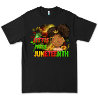 Black Little miss Juneteenth Premium Tee - FaDigitalArtStudio