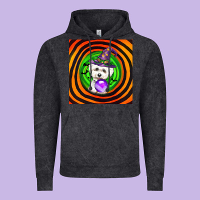 Halloween Bichons Frise Dog Vintage Hoodie Designed By Lillyallendesigns