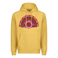Antique Gold valentine's day sunflower rainbow Premium Hoodie - RanaPortraitStore
