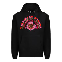 Black valentine's day sunflower rainbow Premium Hoodie - RanaPortraitStore