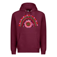 Burgundy valentine's day sunflower rainbow Premium Hoodie - RanaPortraitStore