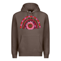 Coffee valentine's day sunflower rainbow Premium Hoodie - RanaPortraitStore