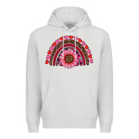 Dove Grey valentine's day sunflower rainbow Premium Hoodie - RanaPortraitStore