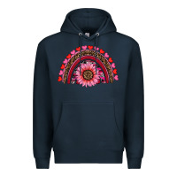 Navy valentine's day sunflower rainbow Premium Hoodie - RanaPortraitStore