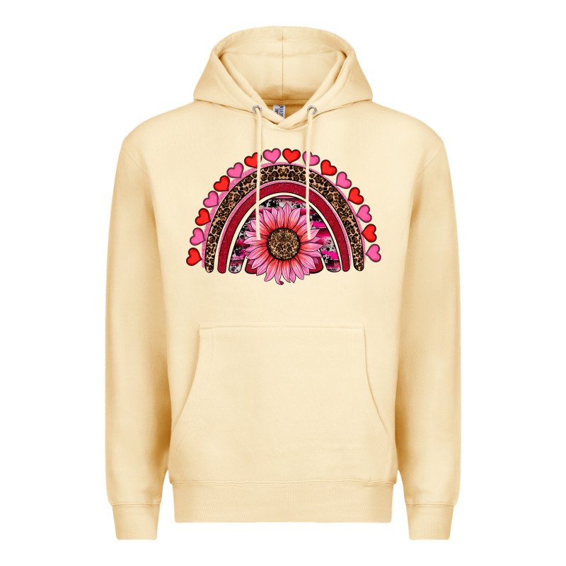 Valentine's Day Sunflower Rainbow Premium Hoodie by RanaPortraitStore | Teevron