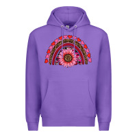 Purple valentine's day sunflower rainbow Premium Hoodie - RanaPortraitStore