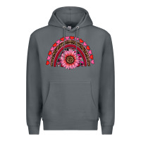 Rock valentine's day sunflower rainbow Premium Hoodie - RanaPortraitStore