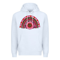 White valentine's day sunflower rainbow Premium Hoodie - RanaPortraitStore