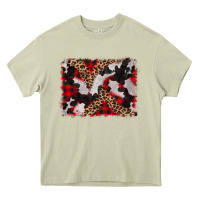 Mossy cowhide buffalo plaid leopad background Heavy Core Tee - CowCowDesign