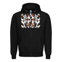 Black cowhide brushstrokes Zipper Hoodie - RanaPortraitStore