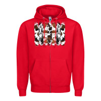 Red cowhide brushstrokes Zipper Hoodie - RanaPortraitStore