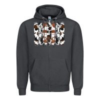 Smoke cowhide brushstrokes Zipper Hoodie - RanaPortraitStore