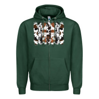 Sports Green cowhide brushstrokes Zipper Hoodie - RanaPortraitStore
