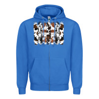 True Royal cowhide brushstrokes Zipper Hoodie - RanaPortraitStore