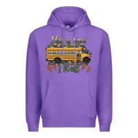 Purple this is how i roll school bus camouflage Premium Hoodie - Artiststas