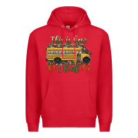 Red this is how i roll school bus camouflage Premium Hoodie - Artiststas