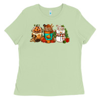 Matcha Halloween thanksgiving christmas coffee cups Ladies Tee - FaDigitalArtStudio