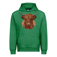 Emerald highland cow Urban Hoodie - RanaPortraitStore