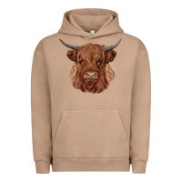 Pigment Burro highland cow Urban Hoodie - RanaPortraitStore