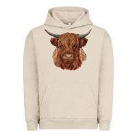 Pigment French Oak highland cow Urban Hoodie - RanaPortraitStore