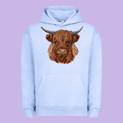 Highland Cow Urban Hoodie Designed By Ranaportraitstore