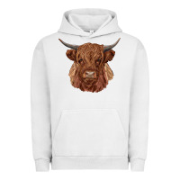 Pigment Lunar Rock highland cow Urban Hoodie - RanaPortraitStore