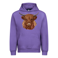 Tulip highland cow Urban Hoodie - RanaPortraitStore