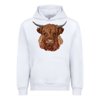 White highland cow Urban Hoodie - RanaPortraitStore