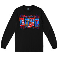 Black american mini Long Sleeve Tee - CowhideDigitalArt