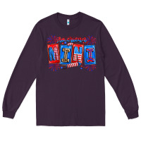 Plum american mini Long Sleeve Tee - CowhideDigitalArt