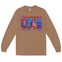 Toasted Coconut american mini Long Sleeve Tee - CowhideDigitalArt