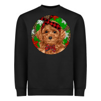 Black Christmas Toy Poodle Heavyweight Sweatshirt - RanaPortraitStore
