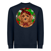Navy Christmas Toy Poodle Heavyweight Sweatshirt - RanaPortraitStore
