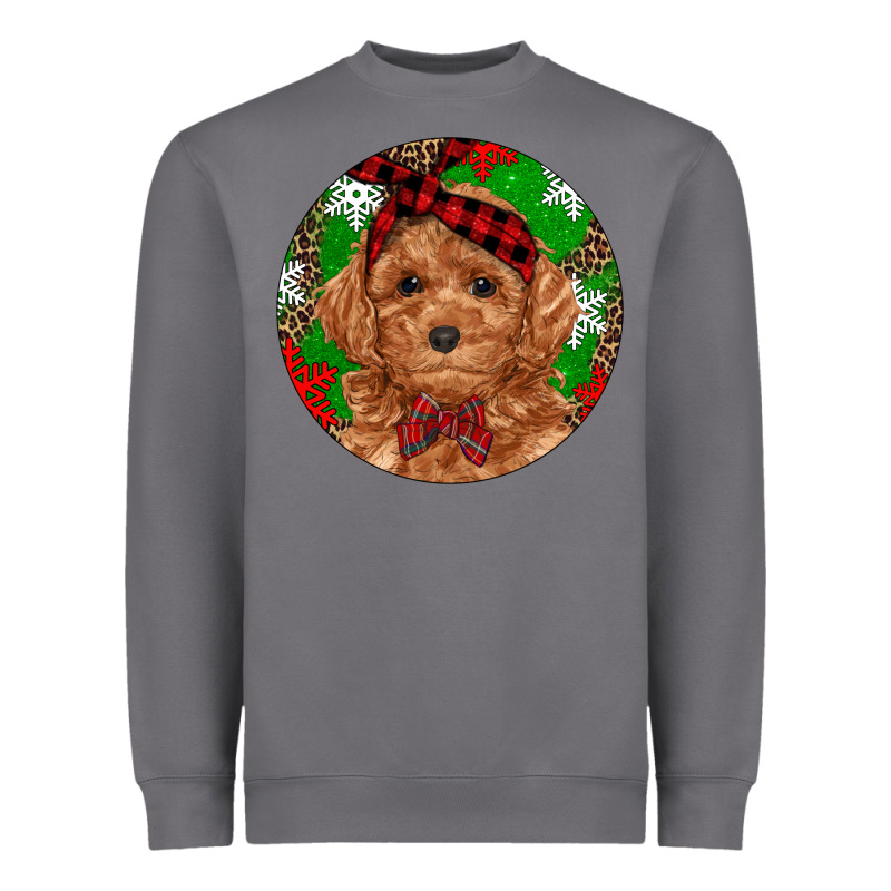 Christmas Toy Poodle Heavyweight Sweatshirt by RanaPortraitStore | Teevron