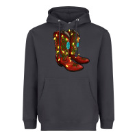 Smoke Western Christmas Boots Heavyweight Hoodie - RanaPortraitStore