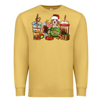 Antique Gold Christmas coffee cups with Beagle Premium Sweatshirt - RanaPortraitStore