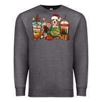 Charcoal Heather Christmas coffee cups with Beagle Premium Sweatshirt - RanaPortraitStore