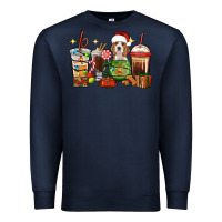 Navy Christmas coffee cups with Beagle Premium Sweatshirt - RanaPortraitStore