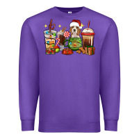 Purple Christmas coffee cups with Beagle Premium Sweatshirt - RanaPortraitStore
