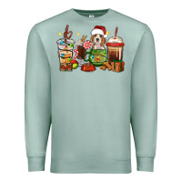 Seafoam Christmas coffee cups with Beagle Premium Sweatshirt - RanaPortraitStore
