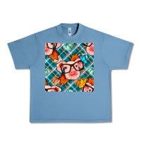 Pebble Blue fall pig seamless pattern Urban Heavy Tee - BundleAndBundleShop