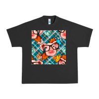 Pigment Black fall pig seamless pattern Urban Heavy Tee - BundleAndBundleShop