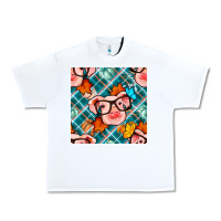 White fall pig seamless pattern Urban Heavy Tee - BundleAndBundleShop