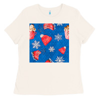 Bone winter  snowflakes hot cocoa ice skating shoes Ladies Tee - FaDigitalArtStudio